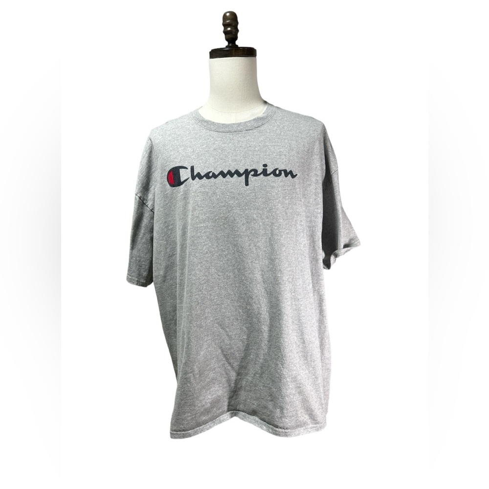 Champion Script logo graphic print Gray Short Sleeve T-Shirt 3XL Men’s